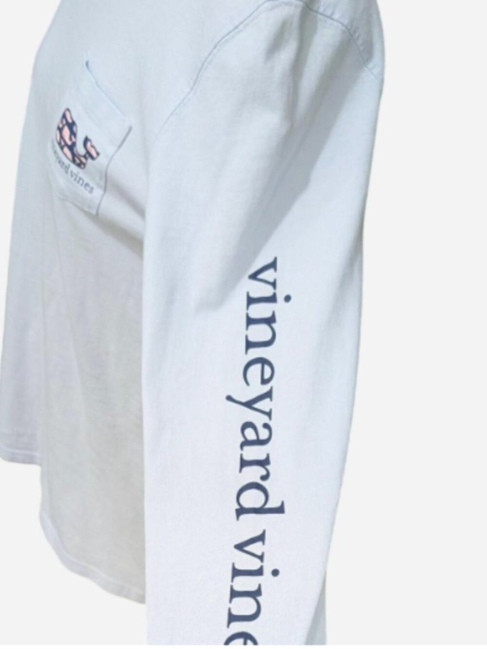 Vineyard Vines Women’s Long Sleeve Whale Pocket Blue 100% Cotton - Picture 4 of 12
